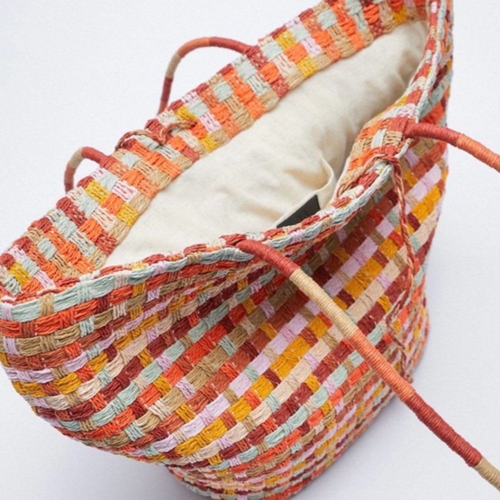 Zara Large Woven Beach Bag - Picture 3 of 8